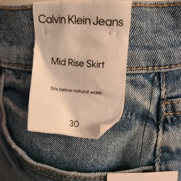 NWOT Calvin Klein blue jean skirt size 30 - Picture 5 of 13